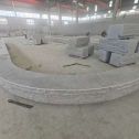聊城 芝麻白异形坐凳，自然面光面弧形加工