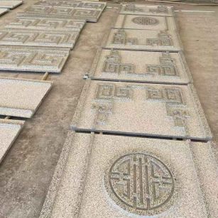 聊城 白麻花岗岩外墙立面雕刻板