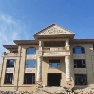 聊城 黄金麻花岗岩别墅外墙干挂