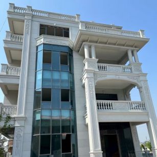 聊城 白麻花岗岩别墅外墙干挂效果展示