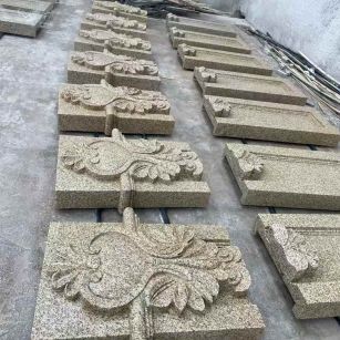 聊城 黄金麻花岗岩别墅外墙雕刻板