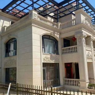 聊城 黄金麻花岗岩荔枝面别墅外墙干挂