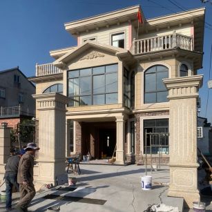 聊城 黄金麻花岗岩荔枝面别墅外墙干挂私家专属