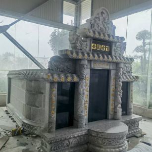 聊城 芝麻白墓碑效果展示图