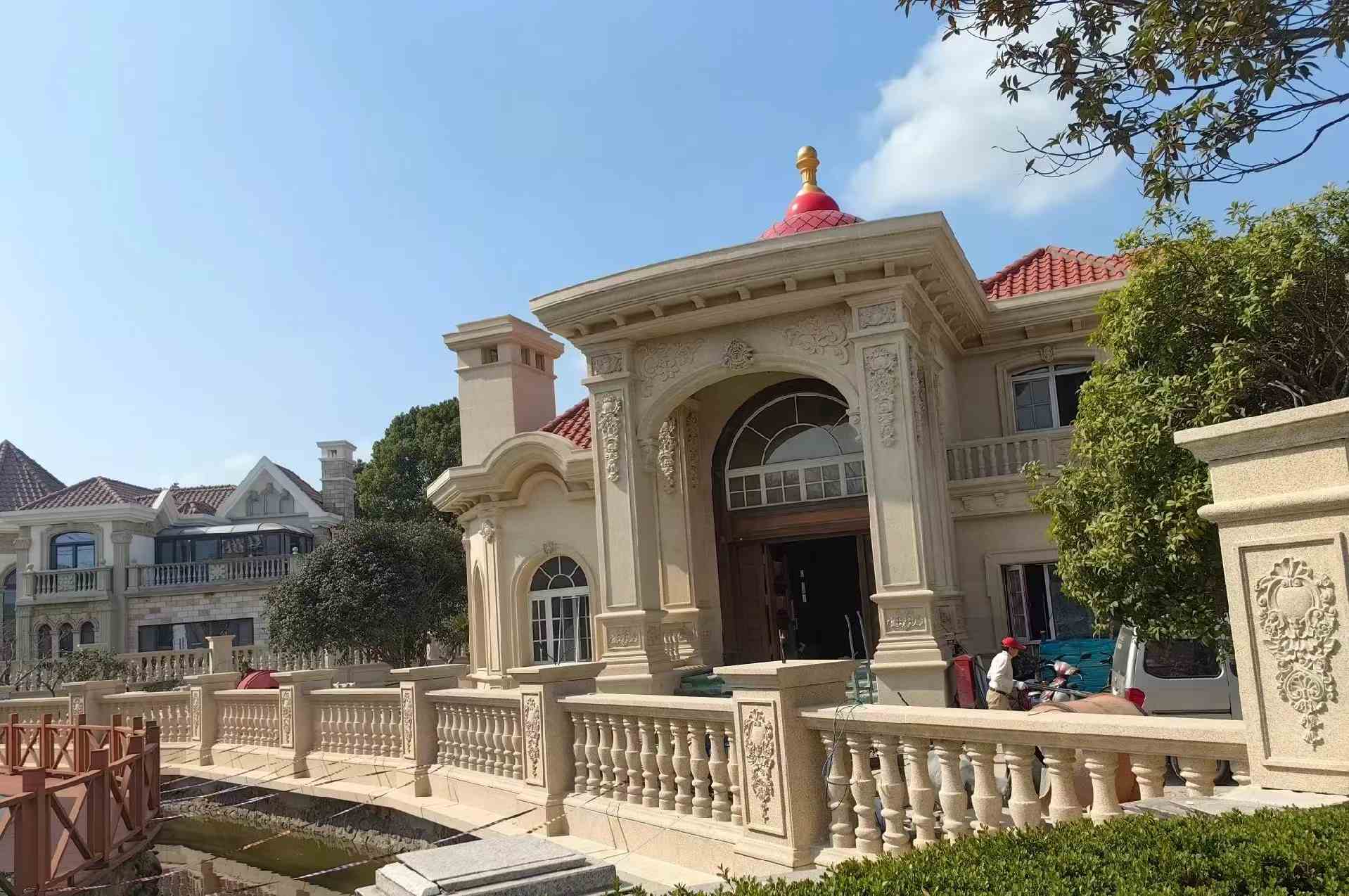 聊城 黄金麻花岗岩欧式别墅