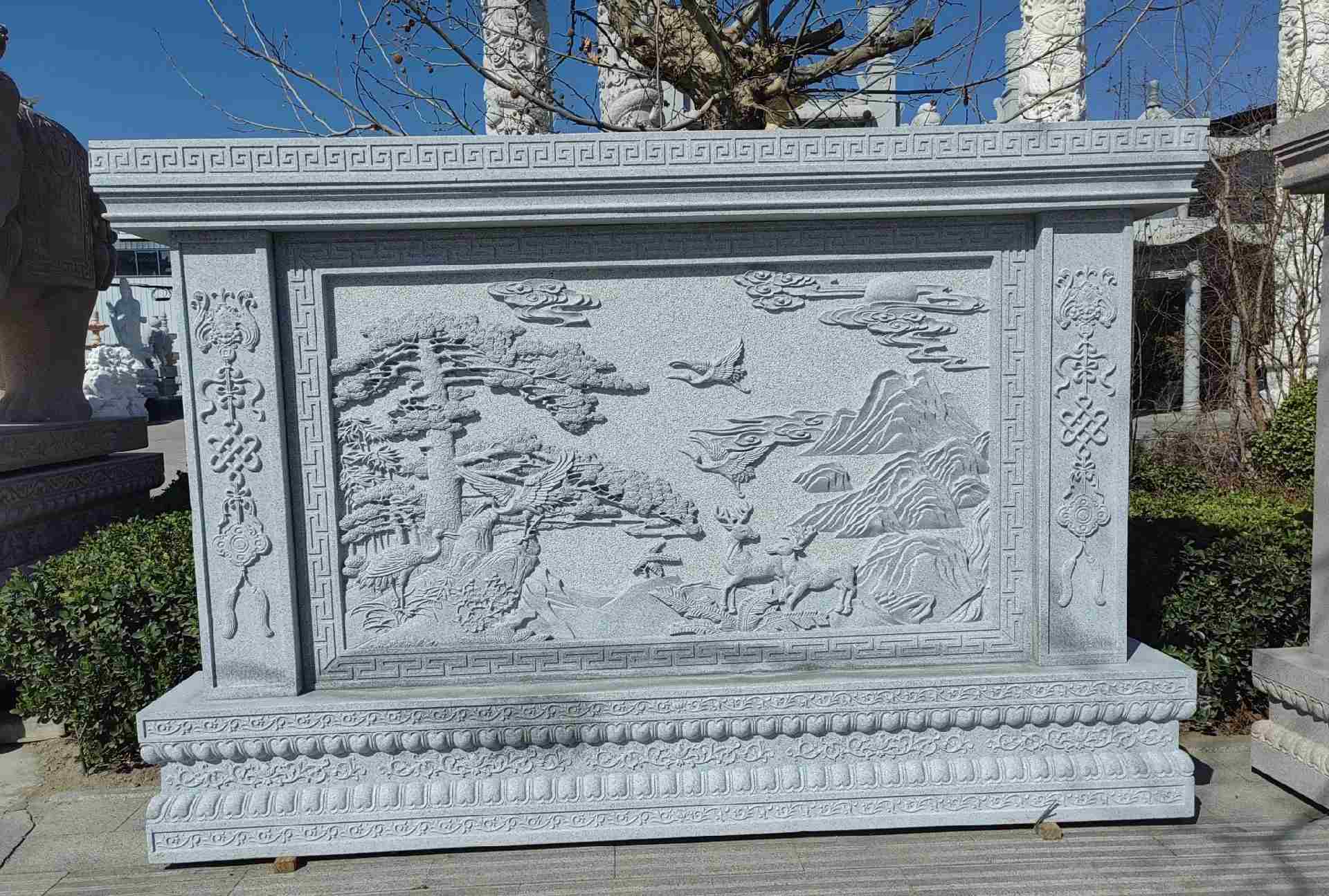 聊城 芝麻白大型照壁，屏风，影壁