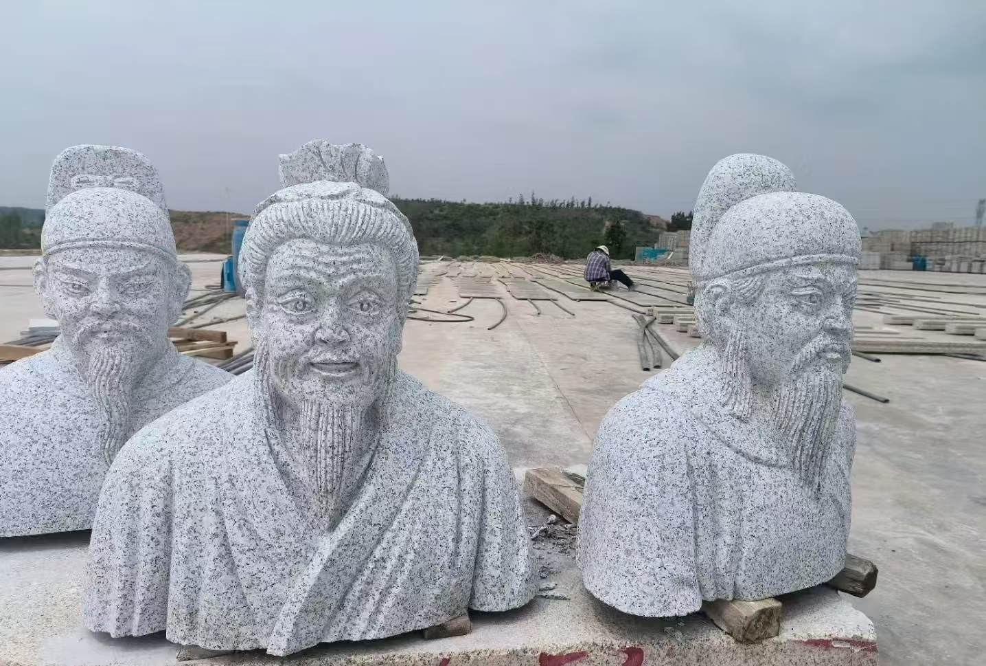 聊城 白麻花岗岩石材人物立体雕刻