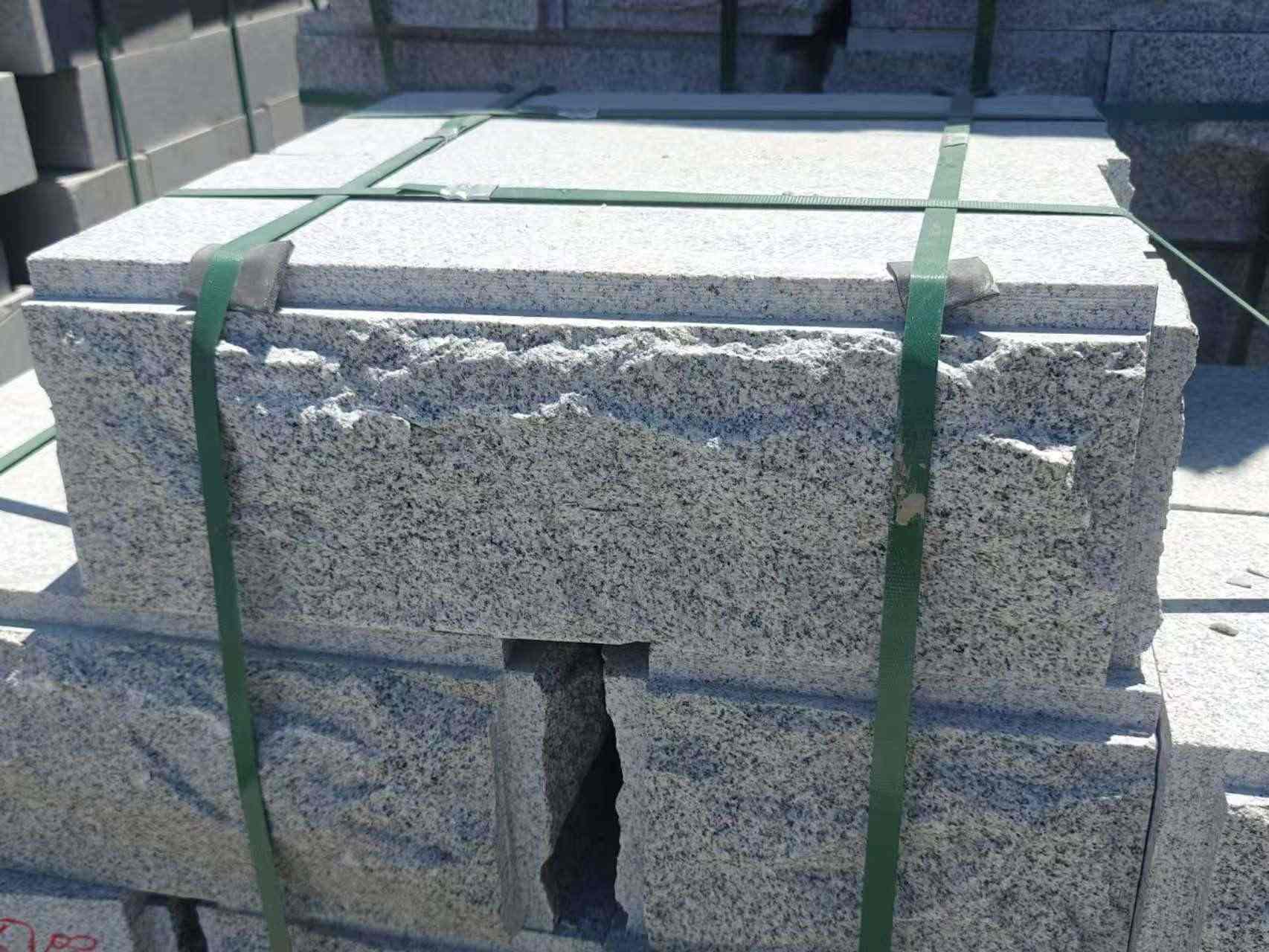 聊城 芝麻白花岗岩自然面成品